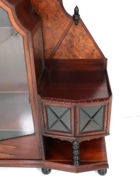 Art Deco Vitrine by Max Coini, Walnut & Burl, Dutch Design, 1920s